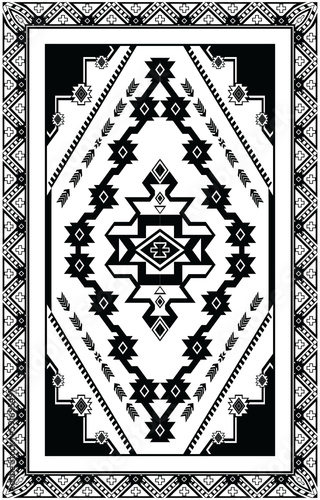 Carpet pattern. Seamless geometry. Western handmade saddle blanket rug pattern, Aztec,