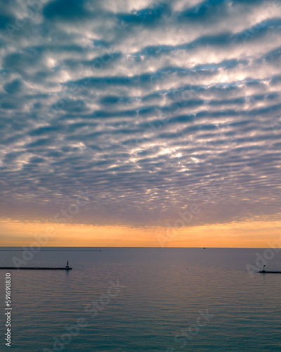 Chicago Lake Michigan at Sunrise