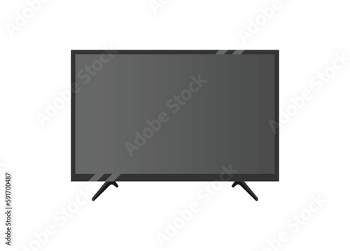 Flat screen television. Simple flat illustration 