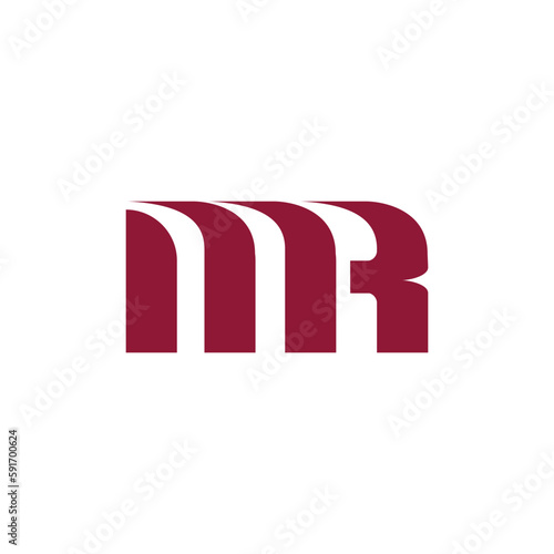 MR letter simple logo icon symbol vector design. Creative minimal mr business brand unique shape