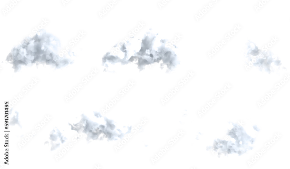 Cloud sets of various sizes in 3D production