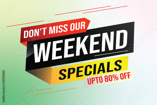 Wallpaper Mural Weekend Special sale tag. Banner design template for marketing. Special offer promotion retail. background banner modern graphic design for advertising store shop, online store, website, landing page Torontodigital.ca