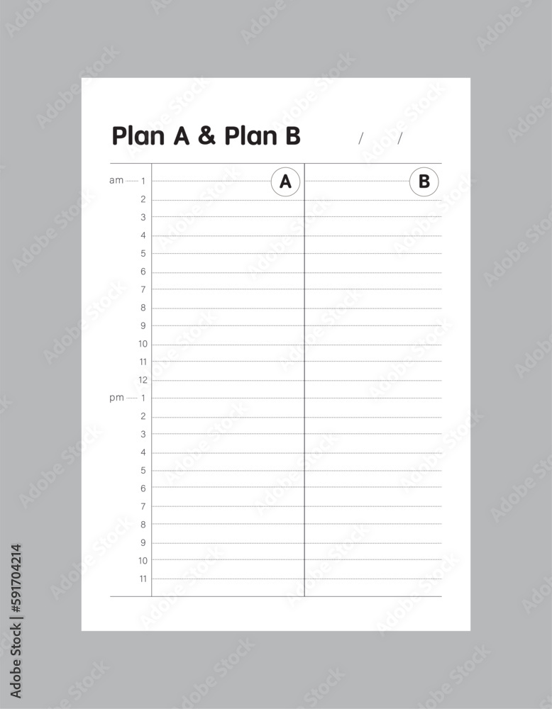 the place to go and plan A & B Planner. Vector illustration. the place to go and plan A & B Planner. Vector illustration.