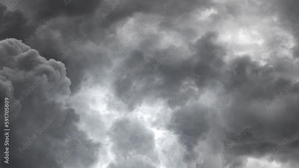4k dark clouds and thunderstorms in the dark sky. 4k dark clouds and thunderstorms in the dark sky.