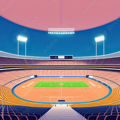 A modern sports stadium, generative Ai