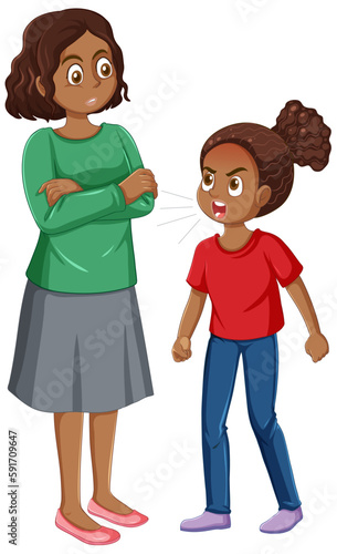 Angry Daughter and Concerned Mother