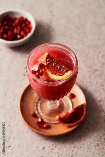 Blood Orange and Pomegranate Mocktail photo