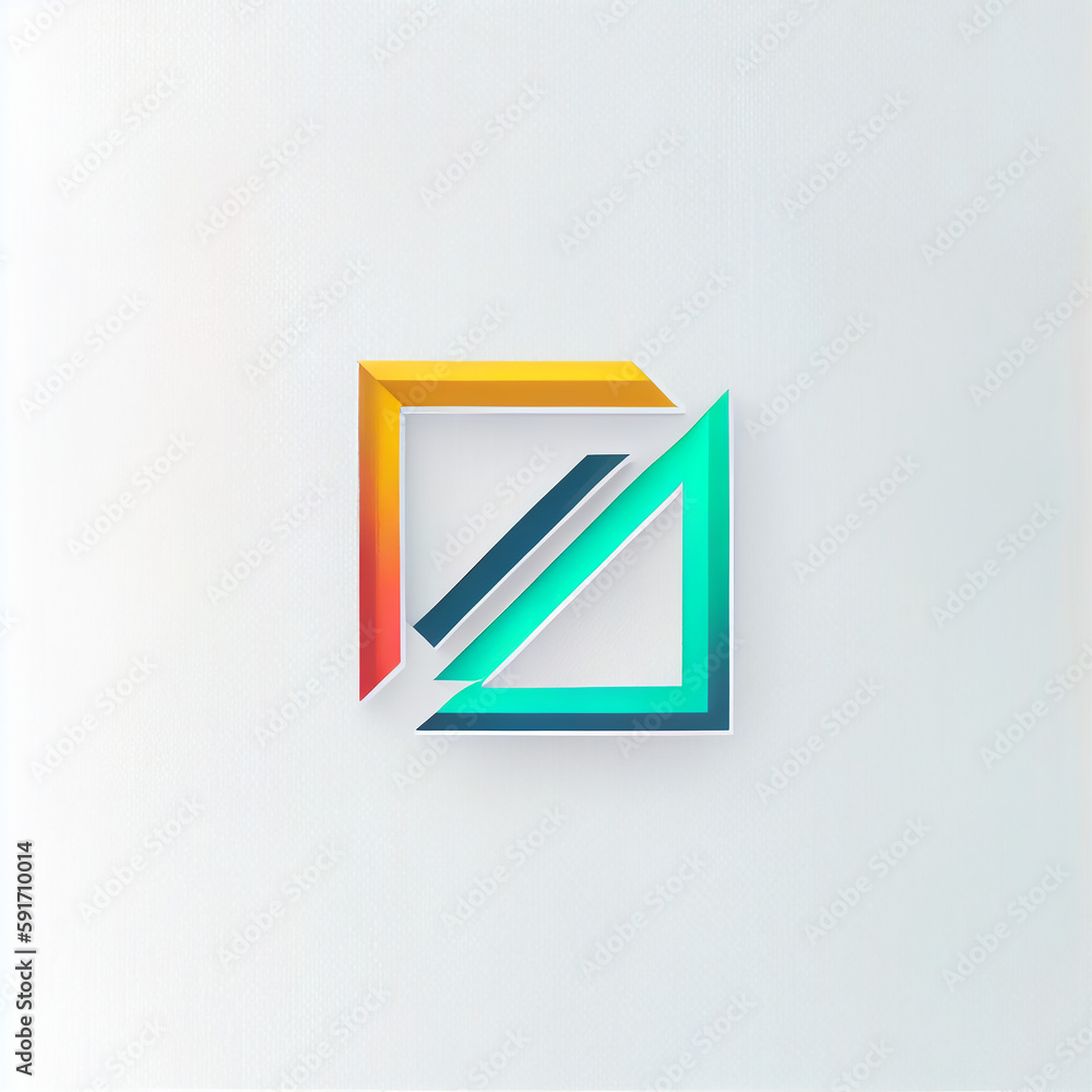 Generic minimal fancy flat logo design without text. Generative AI