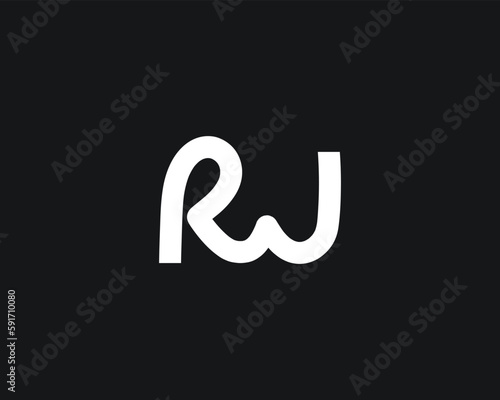 creative letter RW logo design vector template