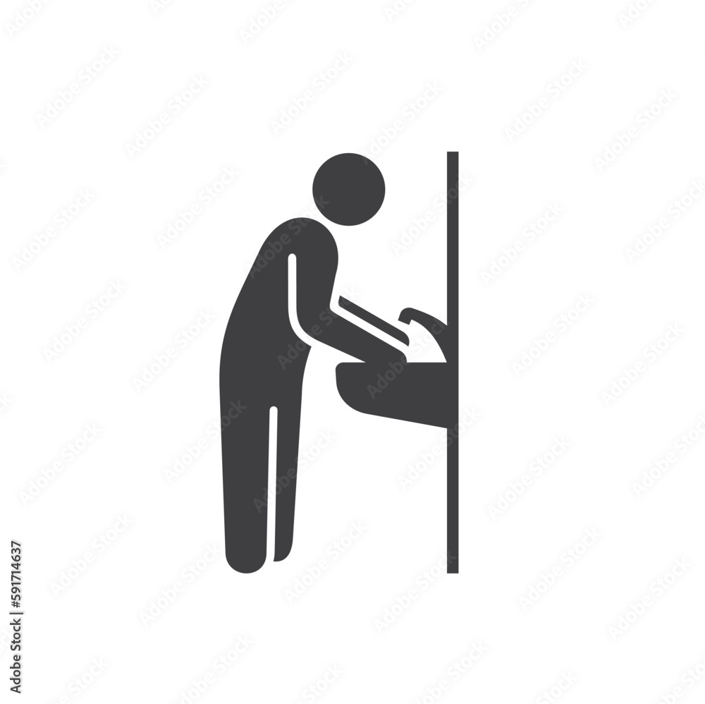 illustration of wastafel, wastafel icon, vector art. illustration of wastafel, wastafel icon, vector art.