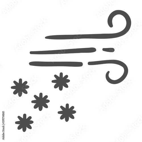 windy snow icon