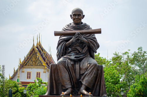Reverend Father To or Luang Por Tho at Wat Rakhang Kositaram Woramahawihan at Bangkok in Thailand