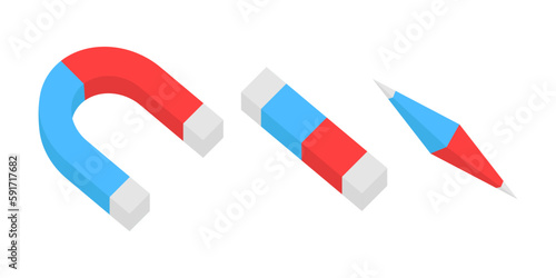 vector realistic 3d magnet collection