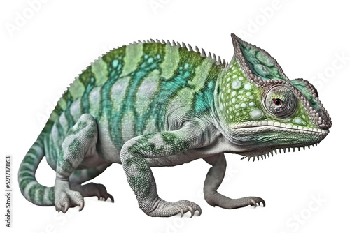 chameleon on a transparent background, Generative Ai