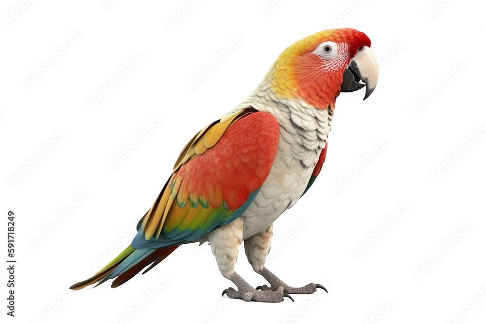 Obraz premium parrot on a transparent background, Generative Ai