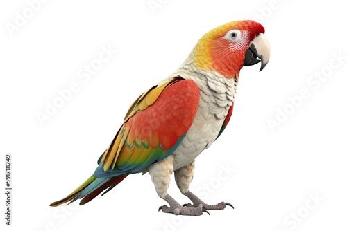 parrot on a transparent background, Generative Ai