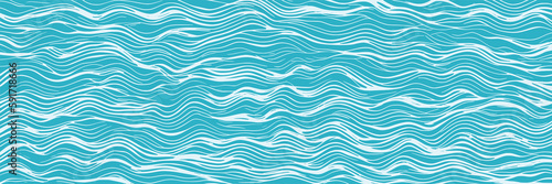 Ripples and water waves, sea surface. Vector natural background.