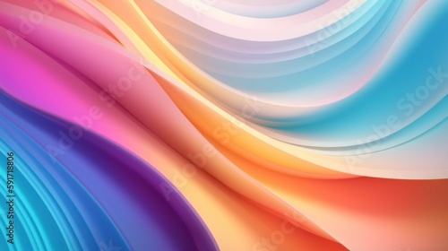 abstract gradient soft colors background with circles curve waves concept  OS fluidic layers warm rainbow colorful modern timeless transition pastel like digital flow  generative ai 