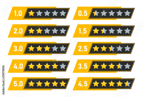 rating stars review symbol quality service star rate customers feedback template minimalist design
