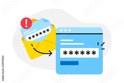 verification, otp one time password has been send, input code concept illustration flat design vector eps10. modern graphic element for landing page, empty state ui, infographic, icon photo