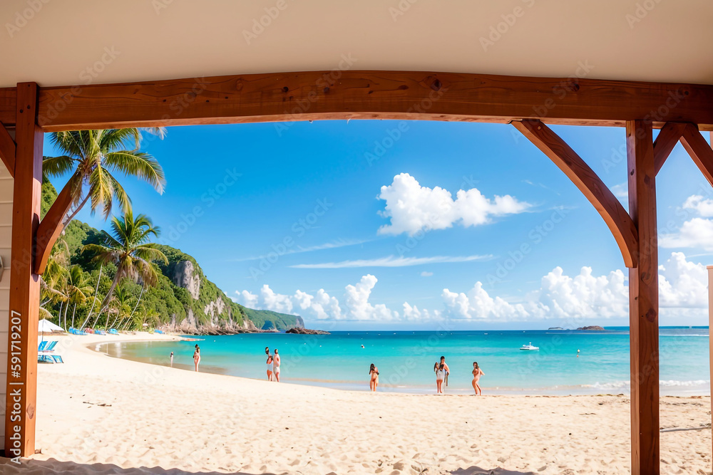 beach, sea, sand, ocean, water, island, sky, coast, landscape, travel, summer, tropical, nature