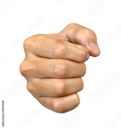 right hand fist isolated photo