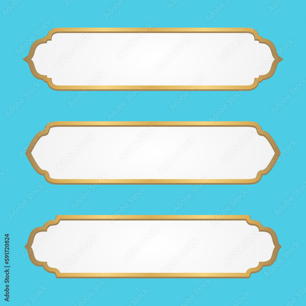 Luxury Golden Islamic Banners Title Frame for Ramadan Kareem Luxury Golden Islamic Banners Title Frame for Ramadan Kareem