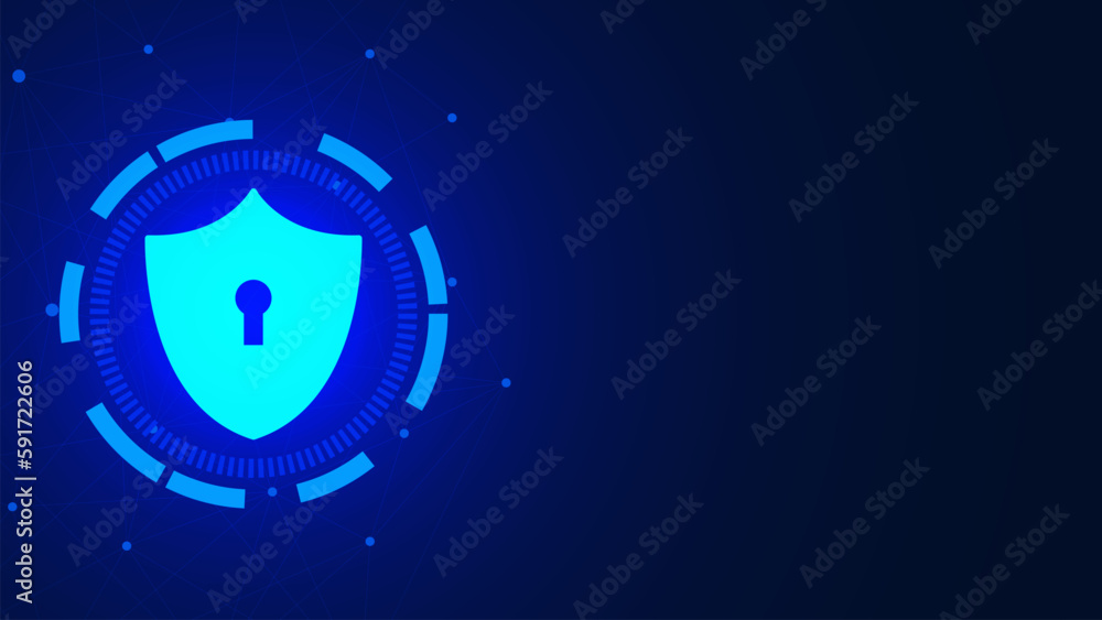 Cyber security shield lock for internet privacy, cyber protection and ...