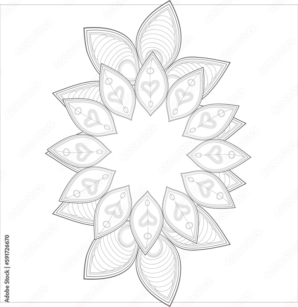 Perfect coloring book of pleasing doodle flowers for holidays at home