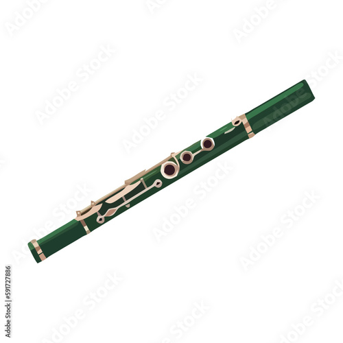 Woodwind musician playing shiny brass wind instrument