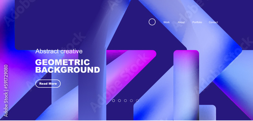 Fluid triangles minimal abstract background. Techno or business concept, pattern for wallpaper, banner, background, landing page
