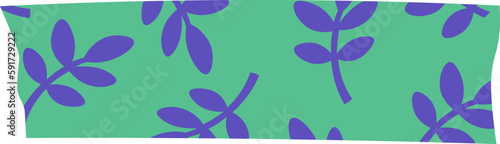 Adhesive Tape With Leaves Pattern