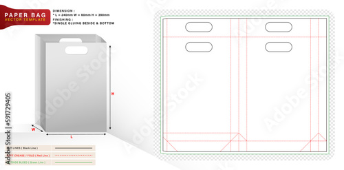 3d mock-up vector illustration of die cut paper bags template designs for products compartments unique designs, minimalist conceptual packet holder, parcel bags, stationery and print layouts products	