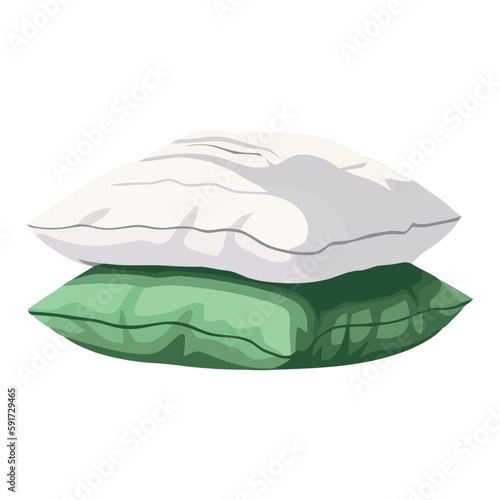 green and white pillows bedroom