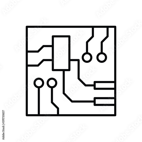 Circuit board icon design. isolated on white background