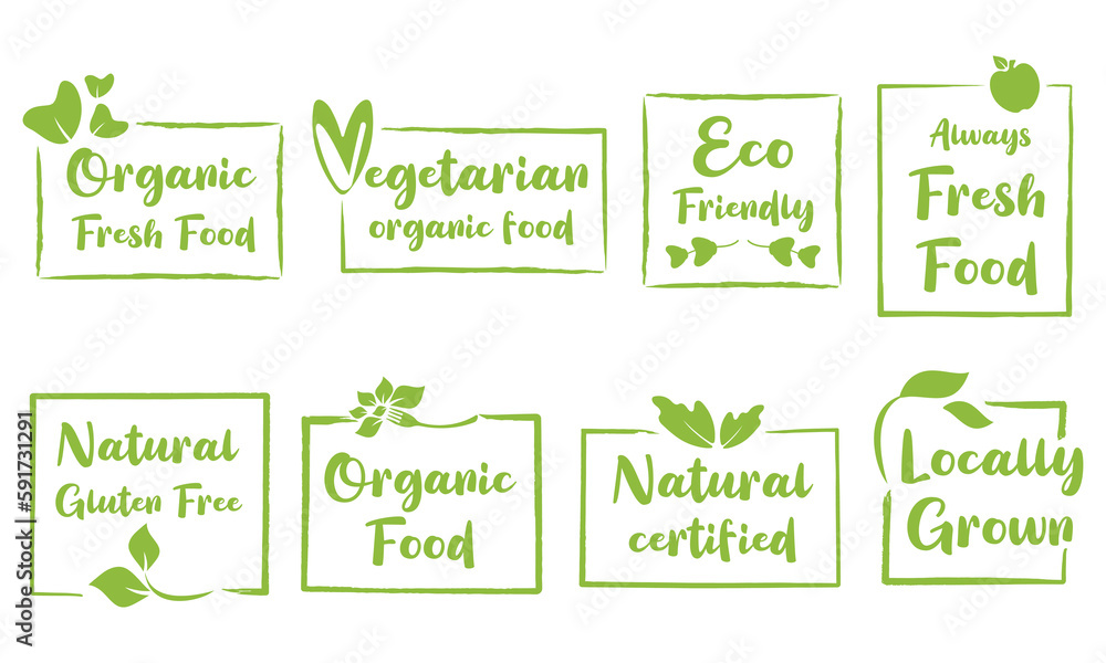 Fototapeta premium Organic food, natural product, healthy life and farm fresh for food and drink promotion.