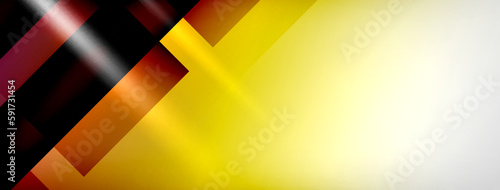 Light and shadow squares and lines abstract background