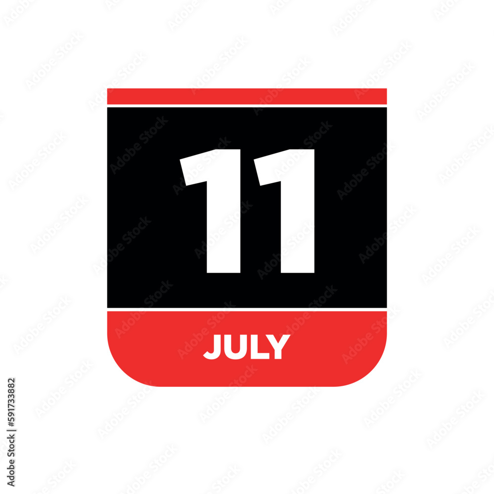 10th july day icon. day 10 of july calendar. 10th july day icon. day 10 of july calendar.