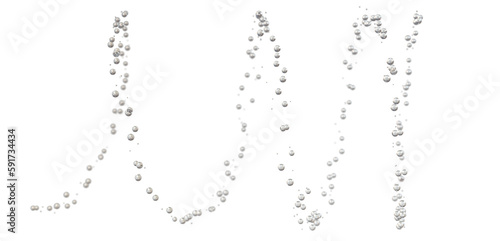 The focused water droplets floated in the air, creating a twist band. 