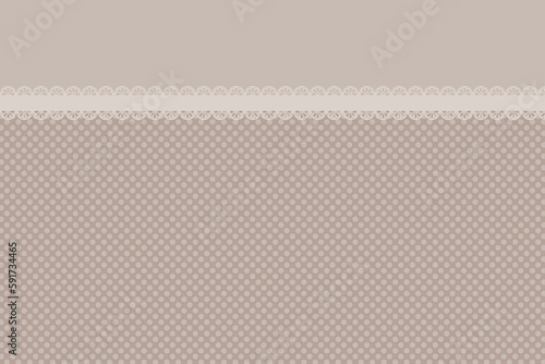 Polka dot text frame - dull brown