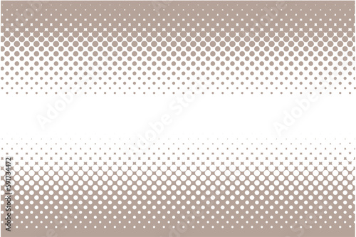 A frame of light brown polka dots that increases and decreases