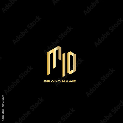 A black and gold logo with the word m10 on it photo