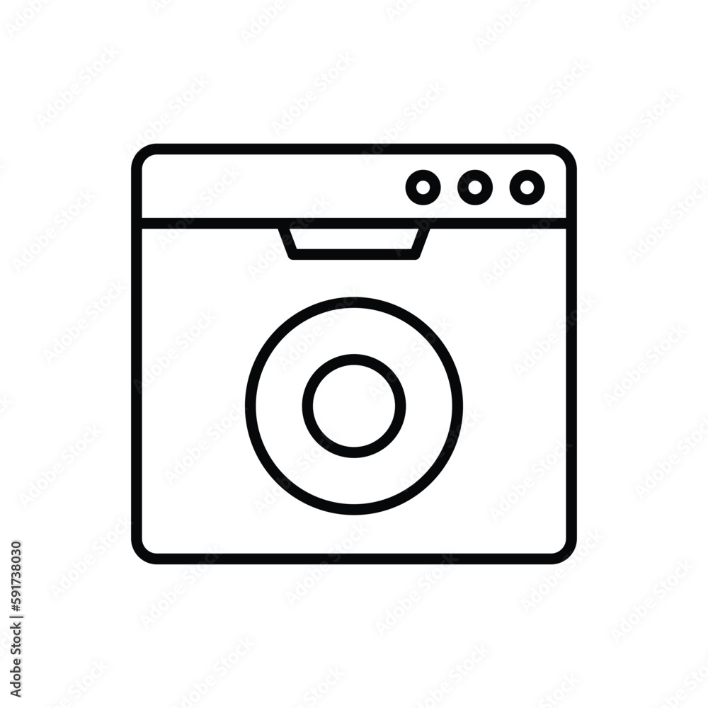 Dishwasher icon vector stock.
