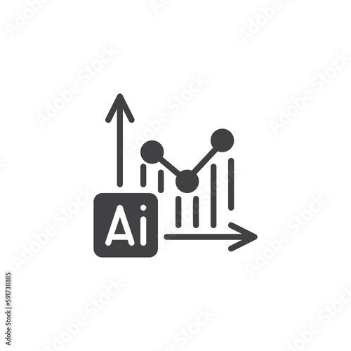 AI statistics vector icon