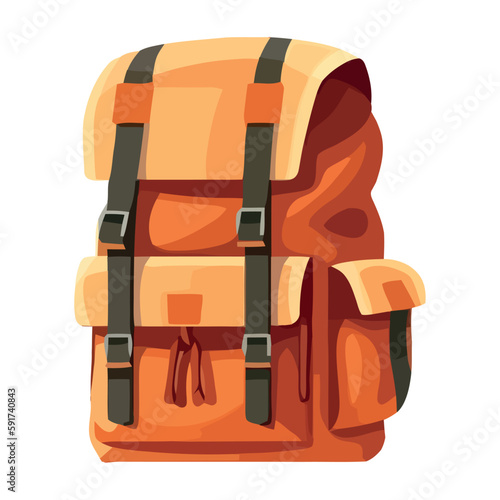 Hiking backpack symbolizes adventure and exploration