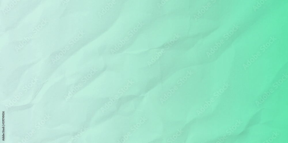 Abstract light green mint gradient paper wrinkled or crumpled texture background Abstract light green mint gradient paper wrinkled or crumpled texture background