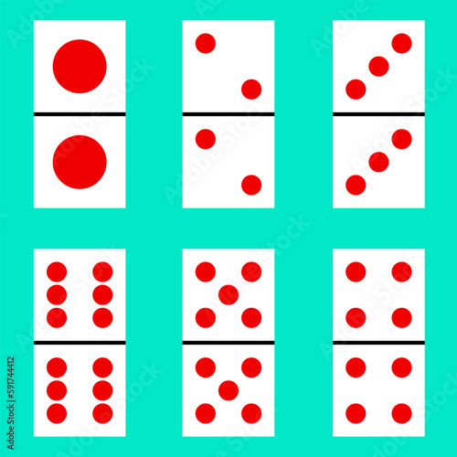 Domino card Logo Template icon illustration design. game.