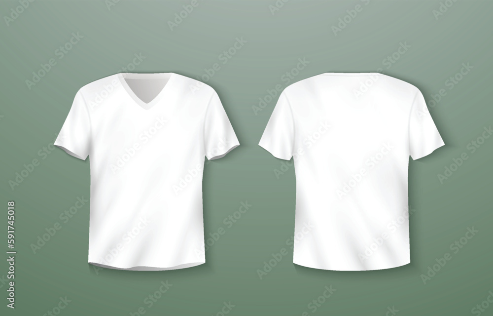 realistic white t-shirt design template realistic white t-shirt design template