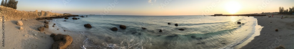 Obraz premium beach view created with Generative AI technology