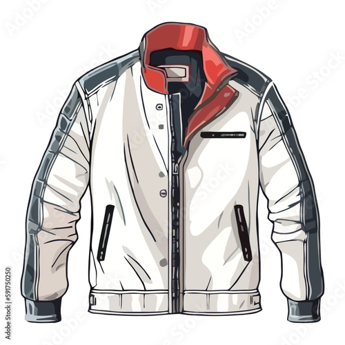 Men fashion jacket white